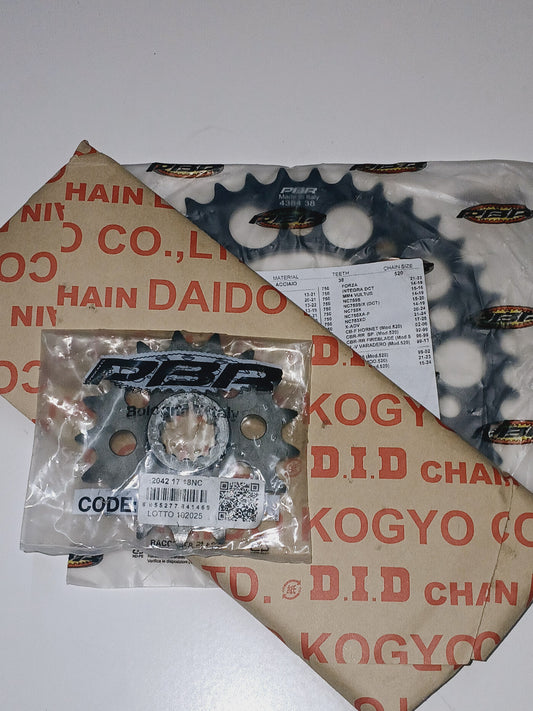 SPROCKETS KIT (DID GOLD CHAIN) FOR X-ADV 750, FORZA 750 (17-26)