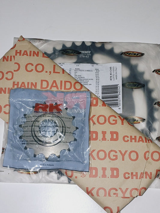 SPROCKETS KIT (DID GOLD CHAIN) FOR KAWAZAKI Z 750, Z800