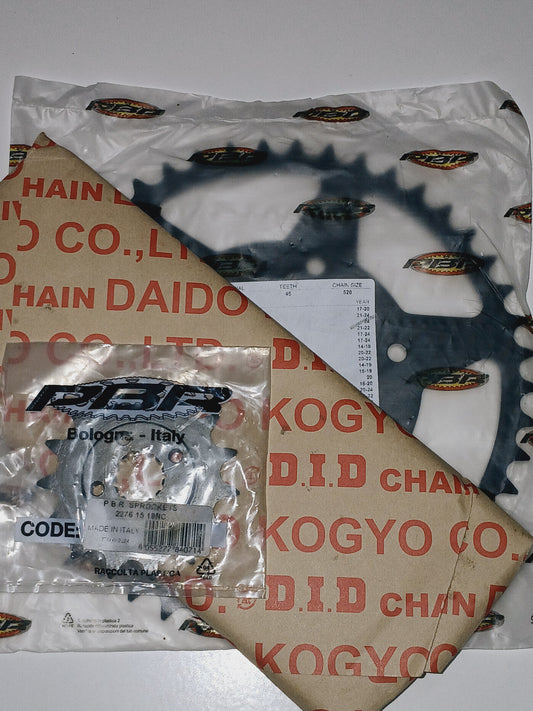 SPROCKETS KIT (DID GOLD CHAIN) FOR KTM DUKE 390 (14-26), KTM ADVENTURE 390 (20-26)