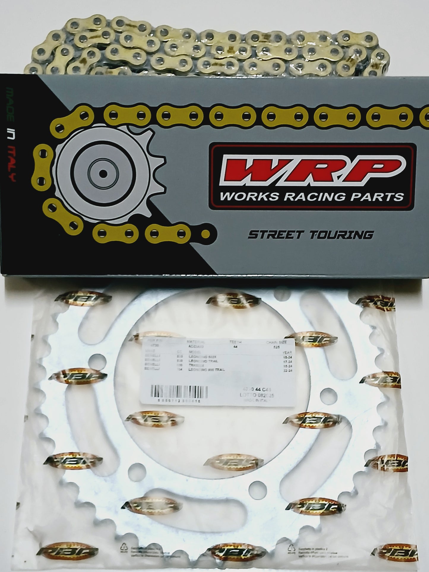 (REAR SPROCKET+ITALIAN CHAIN) FOR BENELLI TRK 502 X (18-26)